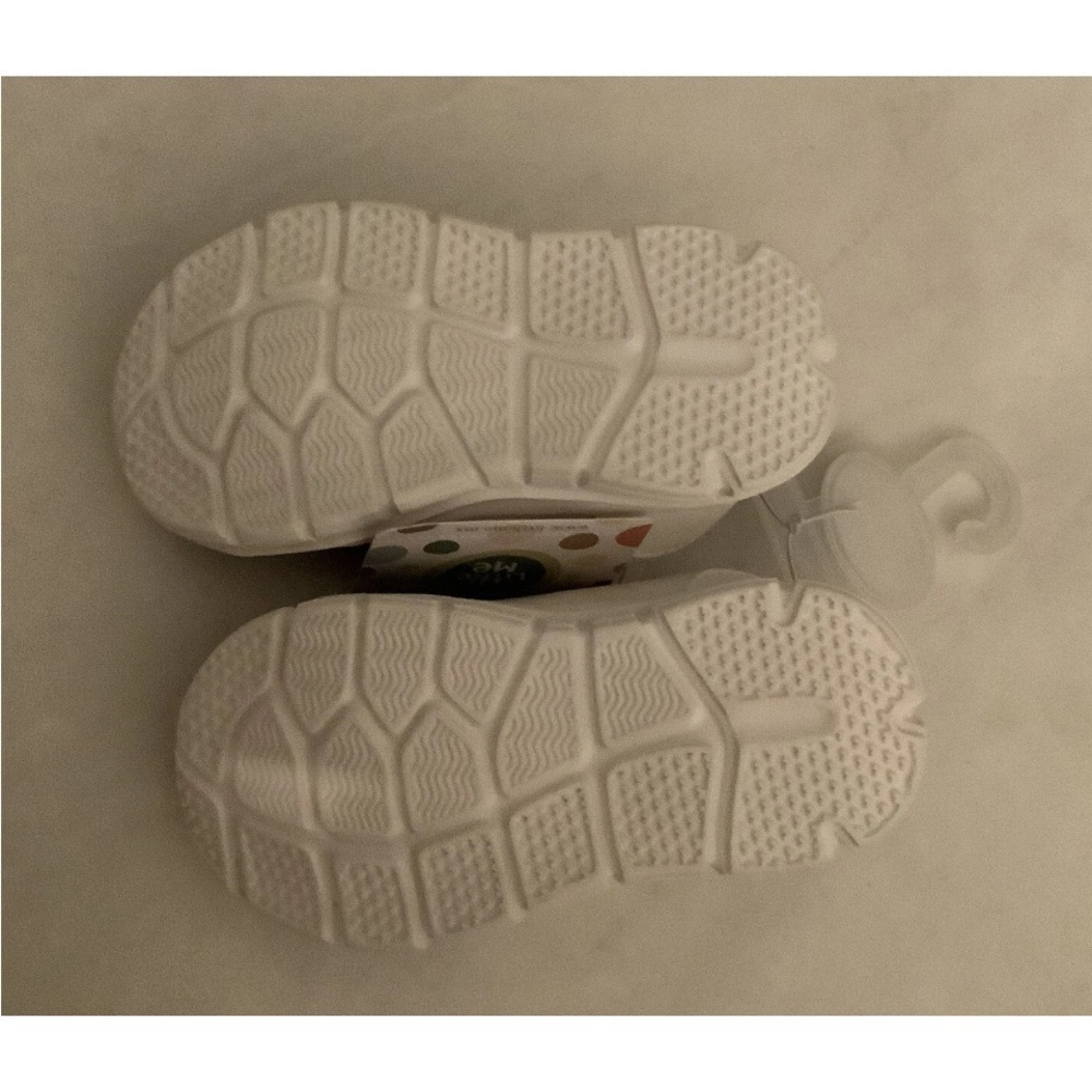 Boys Sneakers Size 5 Little Me Grey White Shoes - Picture 6 of 7